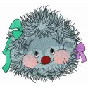 Hedgehog girl embroidery design preview showcasing a whimsical stitched motif for creative projects.