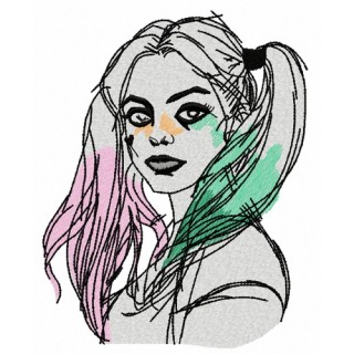 Harley Quinn embroidery design - Embroidery Design