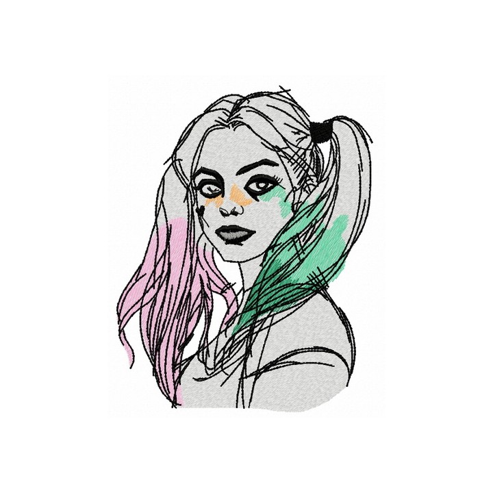 Harley Quinn embroidery design - Embroidery Design
