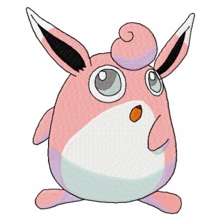 Wigglytuff embroidery design - Embroidery Design
