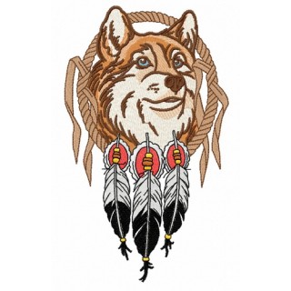 Fox and dreamcatcher embroidery design - Embroidery Design