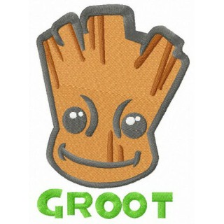 Super hero Groot embroidery design - Embroidery Design