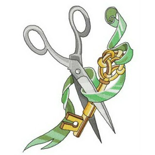 Key to tailor's heart embroidery design - Embroidery Design