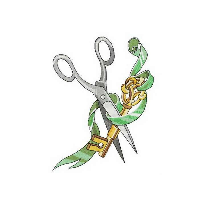 Key to tailor's heart embroidery design - Embroidery Design