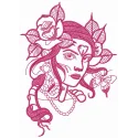 Preview of the Time Fairy 4 embroidery design featuring whimsical motifs for girls and women.