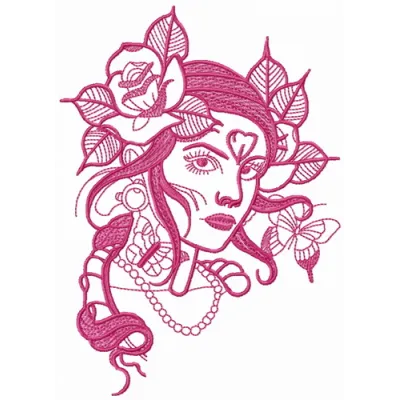 Preview of the Time Fairy 4 embroidery design featuring whimsical motifs for girls and women.