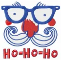 Preview of Santa's face 7 embroidery design featuring a jolly Santa Claus motif for festive stitching projects.