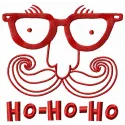Preview of Santa's face 8 embroidery design, showcasing a cheerful Santa Claus motif for festive stitching projects.