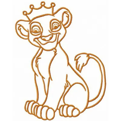 Future king embroidery design featuring a majestic lion motif, perfect for embellishing t-shirts or hoodies.