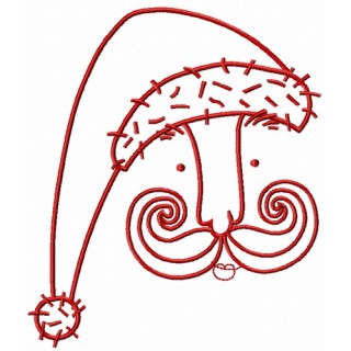 Santa's face 6 embroidery design - Embroidery Design