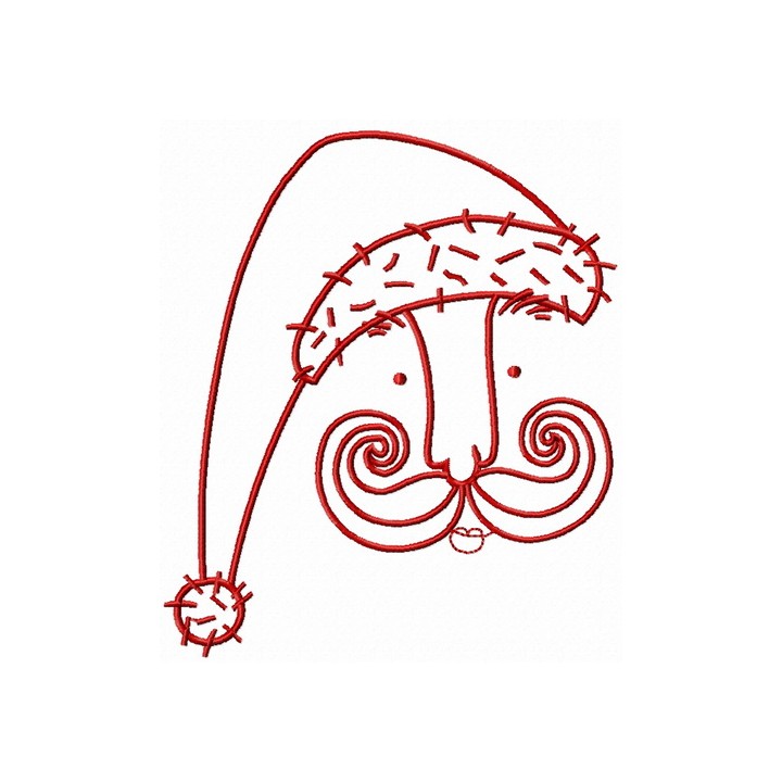 Santa's face 6 embroidery design - Embroidery Design