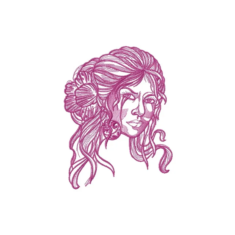 Preview of the Spanish Beauty 5 embroidery design showcasing intricate patterns for girls and women.