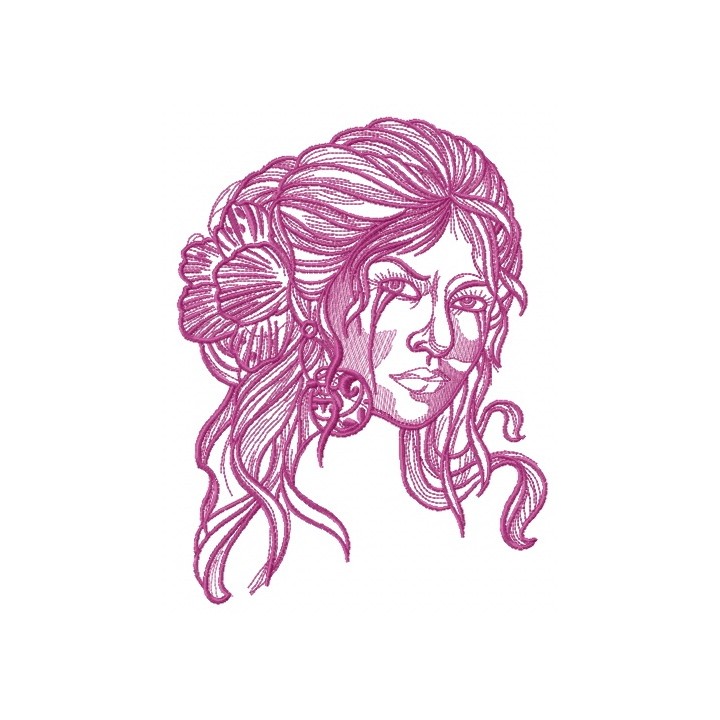 Spanish beauty 5 embroidery design - Embroidery Design