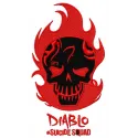 Preview of the Suicide Squad Diablo embroidery design featuring vibrant colors and detailed stitching patterns.