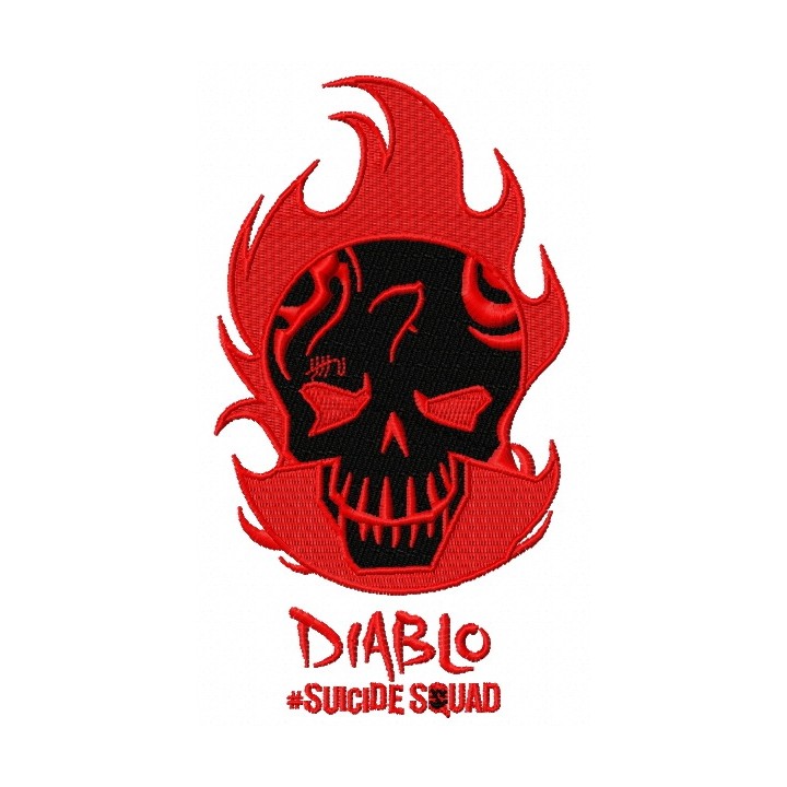 Suicide Squad Diablo embroidery design - Embroidery Design