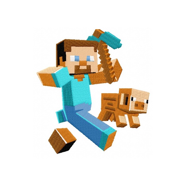 Running farmer embroidery design - Embroidery Design