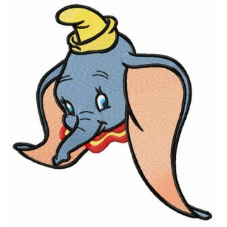 Dumbo with yellow hat embroidery design - Embroidery Design