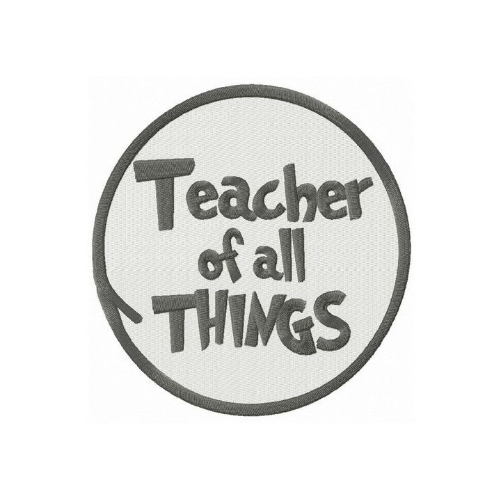 Teacher of all Things embroidery design - Embroidery Design
