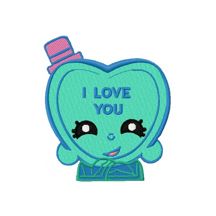 I love you heart embroidery design - Embroidery Design