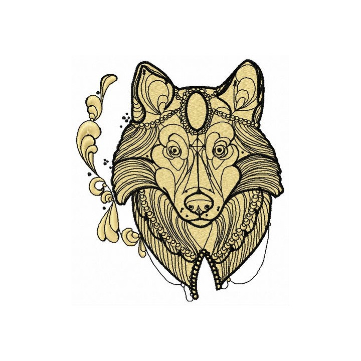 Clever dog embroidery design - Embroidery Design