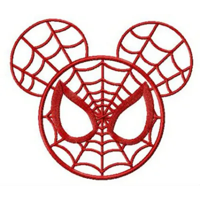 Mickey Mouse web embroidery design featuring a playful character, ideal for stitching on t-shirts and tote bags.