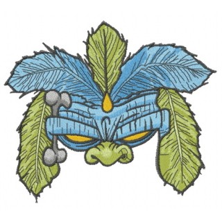 Shaman mask embroidery design - Embroidery Design
