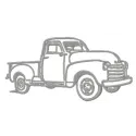 Preview of an old van embroidery design featuring a vintage vehicle, perfect for stitching on bags or jackets.