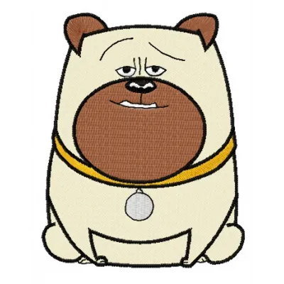 Mel 2 embroidery design featuring the charming character from The Secret Life of Pets, ideal for stitching on various items.