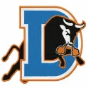 Durham Bulls logo embroidery design preview for baseball-themed stitching projects on caps and apparel.