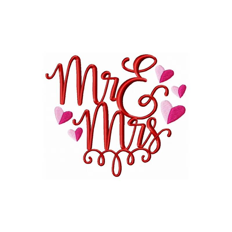 Romantic love quotes embroidery design preview showcasing intricate stitched motifs for heartfelt gifts.