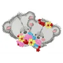 Preview of Teddy Bears wedding day 2 embroidery design featuring adorable bears in wedding attire.