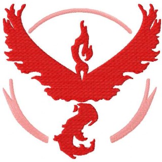Pokemon Go Team Valor embroidery design - Embroidery Design