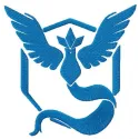 Embroidery design featuring Team Mystic logo from Pokemon Go, ideal for stitching on apparel and accessories.