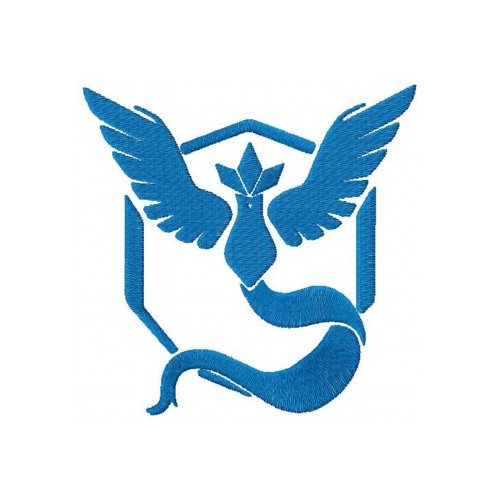 Pokemon Go Team Mystic embroidery design - Embroidery Design