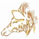 Sleepy giraffe 3 embroidery design featuring a whimsical giraffe motif, ideal for children's apparel and decor.
