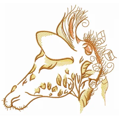 Sleepy giraffe 3 embroidery design featuring a whimsical giraffe motif, ideal for children's apparel and decor.