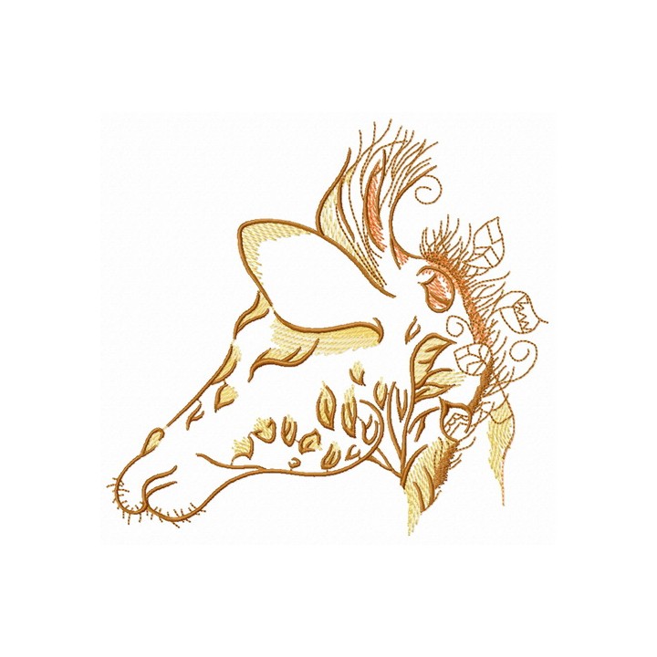 Sleepy giraffe 3 embroidery design - Embroidery Design