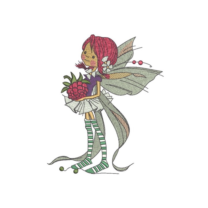 Berry fairy embroidery design - Embroidery Design