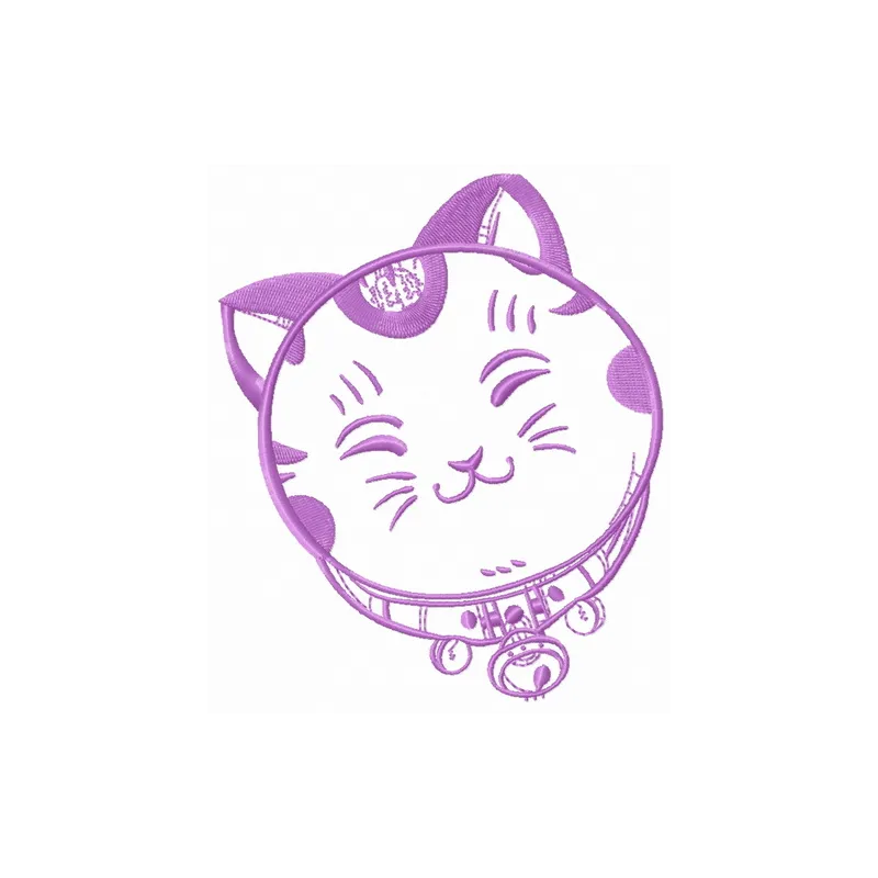 Preview of the Cute Maneki Neko 4 embroidery design, showcasing an adorable cat motif ideal for various stitching projects.