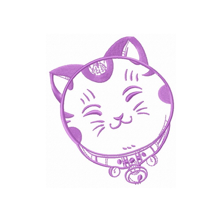Cute Maneki Neko 4 embroidery design - Embroidery Design