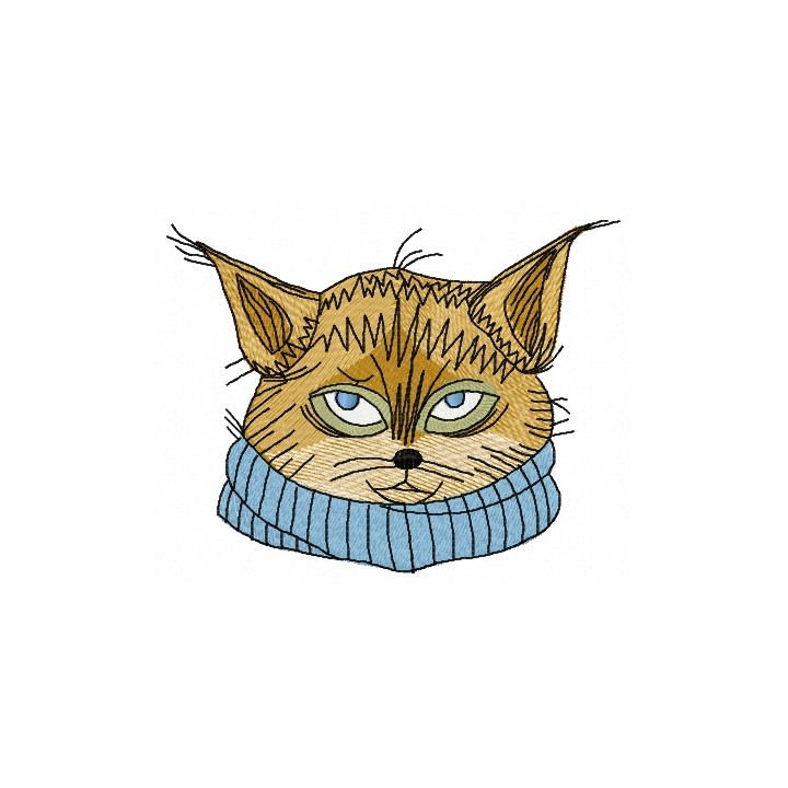 Poor cat embroidery design - Embroidery Design