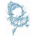 A delightful ballerina dancing embroidery design, perfect for embellishing garments for girls and women.