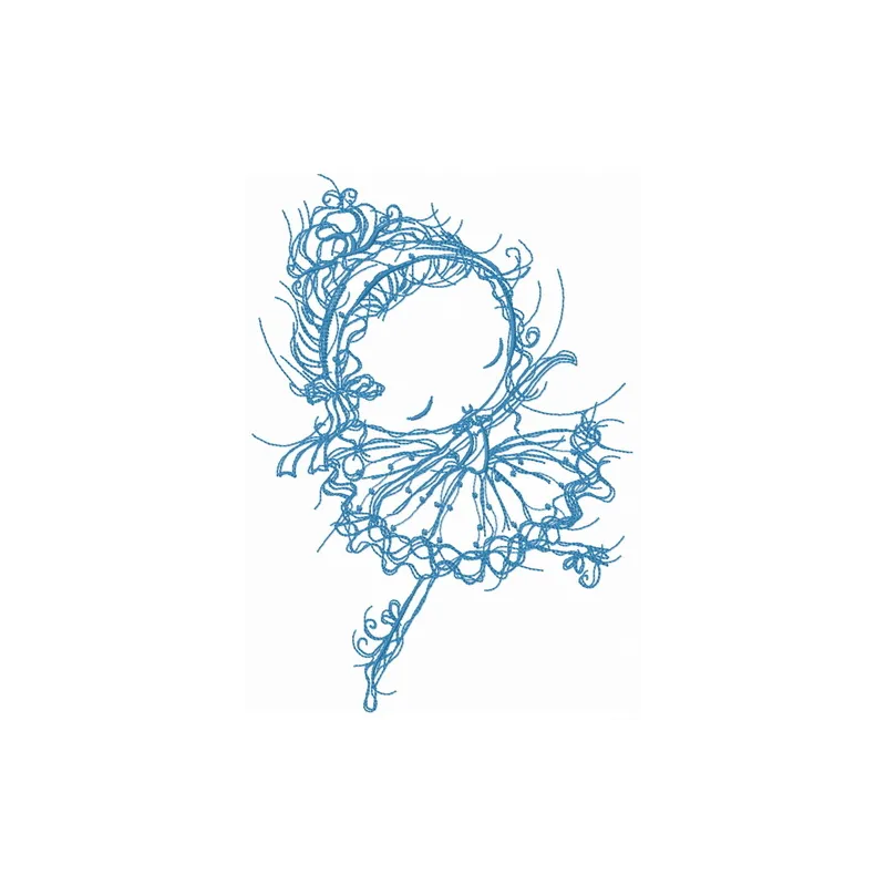 A delightful ballerina dancing embroidery design, perfect for embellishing garments for girls and women.