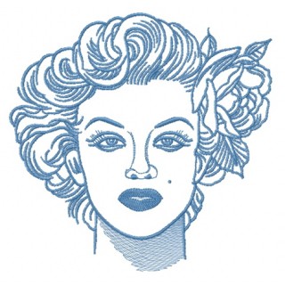 Monroe face 2 embroidery design - Embroidery Design