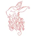 Foliar bunny 2 embroidery design showcasing a charming bunny motif perfect for stitching on baby onesies or pillows.