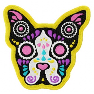 Decorated dog embroidery design - Embroidery Design