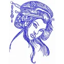 Shy Japanese embroidery design featuring delicate motifs ideal for embellishing garments and home decor.
