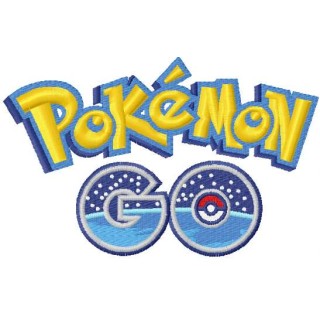 Pokemon Go logo embroidery design - Embroidery Design