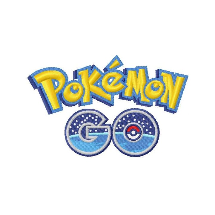 Pokemon Go logo embroidery design - Embroidery Design