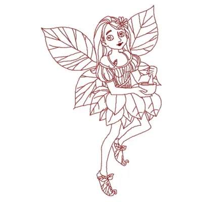 Preview of the Hardworking Fairy 2 embroidery design showcasing intricate details for enchanting stitching projects.